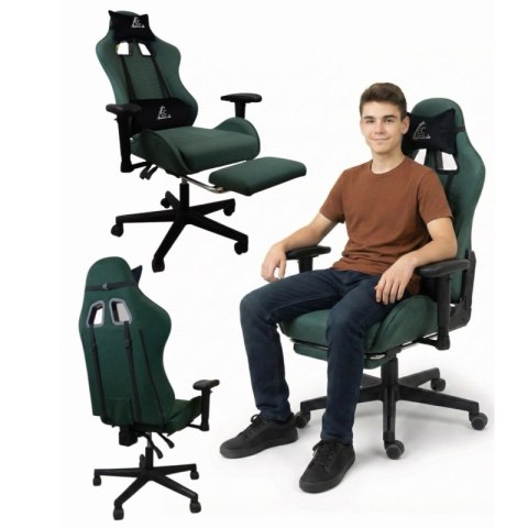 Fotel gamingowy obrotowy EvoChair z masażerem i regulowanymi podłokietnikami KO45ZIE