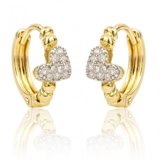 Kolczyki ze stali szlachetnej pozłacane 14k złotem, KST3482