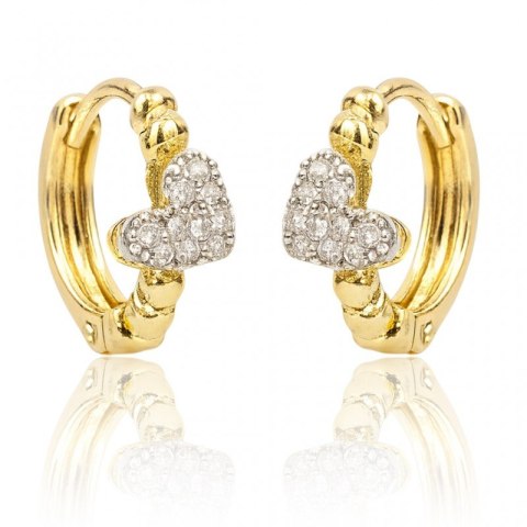 Kolczyki ze stali szlachetnej pozłacane 14k złotem, KST3482