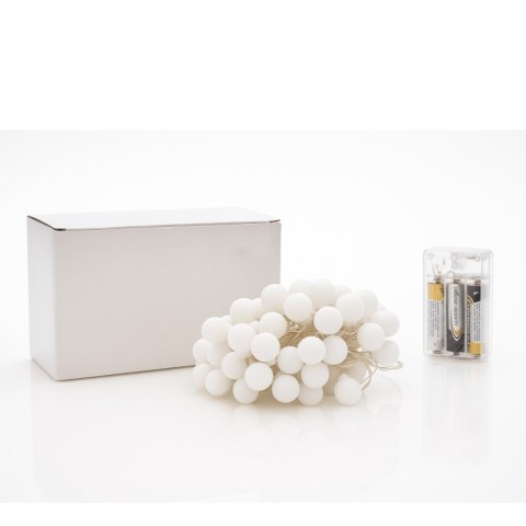 Światełka lampki kulki wewnętrzne/ zewnętrzne 71 LED Białe Ciepłe, 2 tryby LAMP46