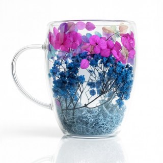 Szklanka termiczna z kwiatami w środku 300ml 1szt SZK194