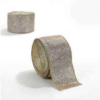 Taśma świąteczna na kokardy, wstążka na prezent Bożonarodzeniowa 5cm x 2m KSN137