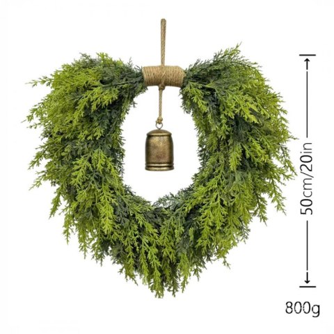 Wianek ozdobny na drzwi, stroik, sztuczna choina jak żywa - wysokość 50 cm WSN31