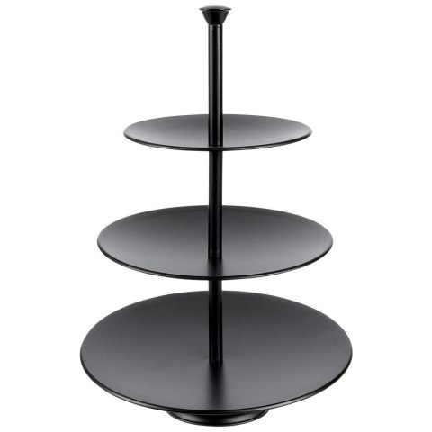 3-piętrowa Patera na Ciastka Owoce Słodycze Czarna EXCELLENT HOUSEWARE