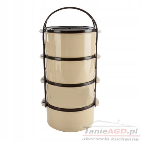 4-poziomowa Menażka Obiadowa Plastikowa ORION 4x1,5 L