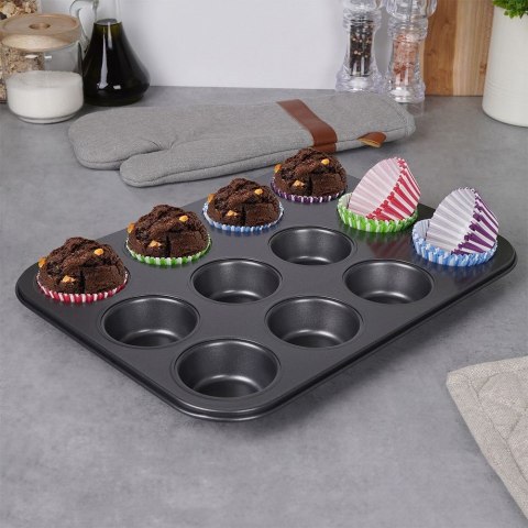 Blacha Forma do Pieczenia Muffinek ORION z Papilotkami Babeczki 35 x 27 cm
