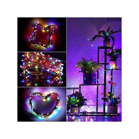 Zewnętrzne/ wewnętrzne lampki choinkowe drucik 1000LED 100m, multikolor LAMP35MULTI