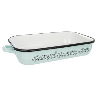 Brytfanna ORION Emaliowana LOUKA Niebieska 3,2 L 40 x 22 cm Kwiaty