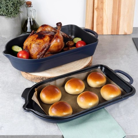 Brytfanna żeliwna emaliowana 2w1 LITINA 4 / 2 l