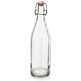 Butelka Szklana ORION 750 ml z Klipsem Retro na Wino Lemonadę lub Soki