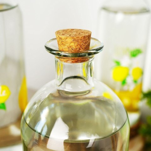 Butelka na Lemoniadę VILDE Szklana 1 L Zamykana na Korek Cytryna