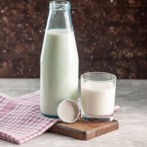 Butelka na Mleko ORION Szklana 1 L z Zakrętką do Napojów Soku