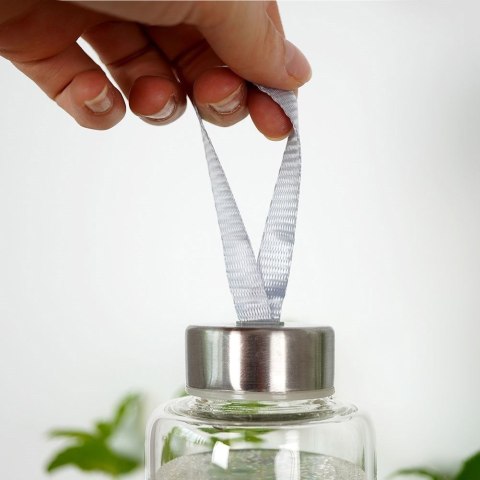 Butelka na Wodę MONDEX Szklana z Pokrowcem 490 ml Czarna Na Siłownię