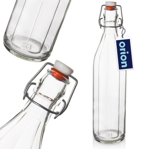 Butelka z Klipsem Szklana ORION 1 L Szczelna Retro Przezroczysta