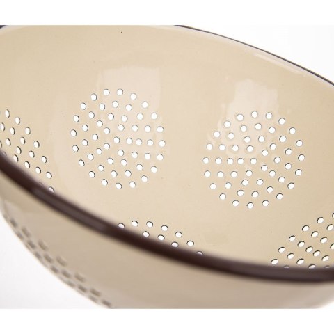 Cedzak Kuchenny Emaliowany Brązowy Solidny Brown 22 cm