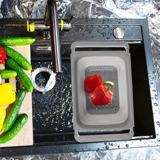 Cedzak Silikonowy Składany ORION 39 x 26,5 cm Do Zlewu 5,5 L z Uchwytami