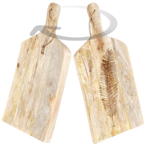 Deska do Krojenia Serwowania Przekąsek Drewniana Solidna VILDE 50,5x24,5 cm