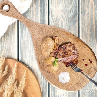 Deska do Krojenia Serwowania Przekąsek Przystawek Drewniana ORION 50x23 cm