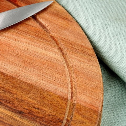 Deska do Krojenia i Serwowania Serów Wędlin Okrągła Drewniana ORION 25 cm