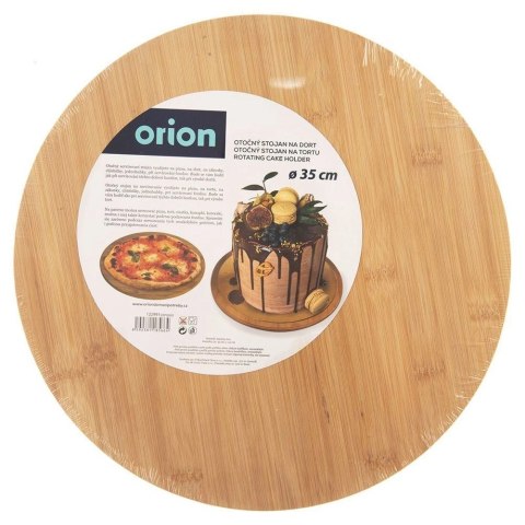 Deska do Serwowania Bambusowa Obrotowa ORION 35 cm Antypoślizgowa