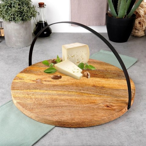 Deska do Serwowania Podawania Przekąsek Przystawek Drewniana ORION 38,5 cm