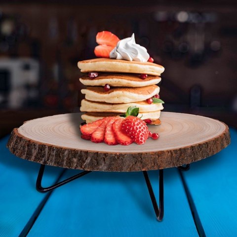 Deska do Serwowania Podawania Wędlin Serów Drewniana na Nóżkach ORION 40 cm