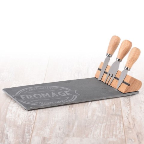 Deska do Serwowania Serów z Nożami Kamienna ORION 4 el.