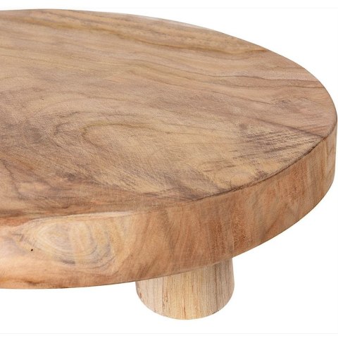 Deska do Serwowania Tekowa HOME STYLING 30 cm Okrągła Drewniana na Nóżkach