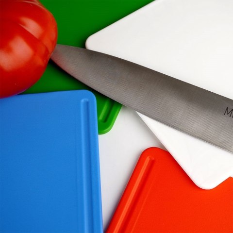 Deski do Krojenia Plastikowe ze Stojakiem 20x15 cm 4 szt.