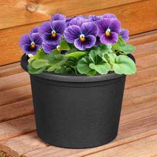 Doniczka Ogrodowa Okrągła VILDE 20 cm Czarna Odporna na Pogodę