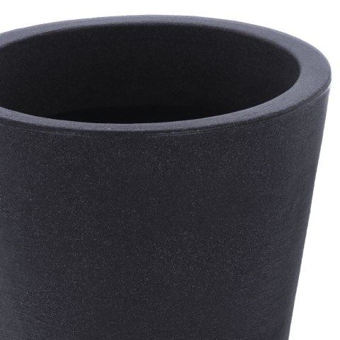 Doniczka Ogrodowa Zewnętrzna Plastikowa Szara Okrągła Solidna VILDE 28x45cm