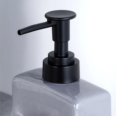 Dozownik do Naczyń Ceramiczny VILDE 400 ml z Gąbką, Szary Błyszczący Połysk