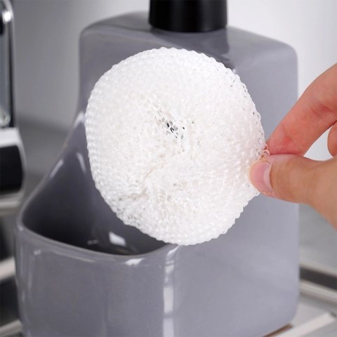 Dozownik do Naczyń Ceramiczny VILDE 400 ml z Gąbką, Szary Błyszczący Połysk