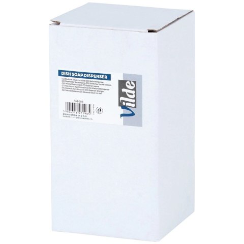 Dozownik do Naczyń Ceramiczny VILDE 400 ml z Gąbką, Szary Błyszczący Połysk