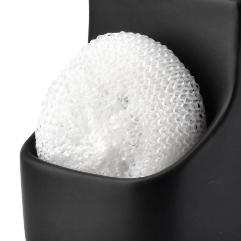 Dozownik do Naczyń Ceramiczny VILDE 400 ml z Gąbką i Kieszenią, Czarny Mat