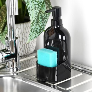Dozownik do Naczyń VILDE 500 ml Czarny z Miejscem na Gąbkę, Antypoślizg