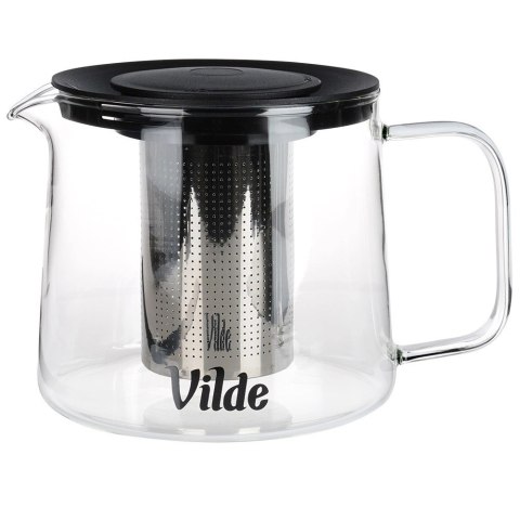 Dzbanek z Zaparzaczem do Herbaty VILDE 1,5 L Żaroodporne Szkło z Sitkiem