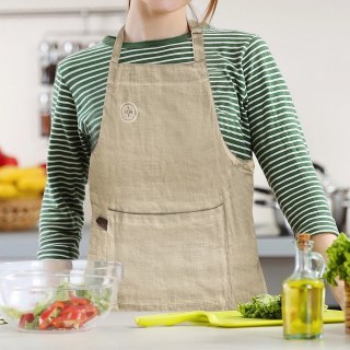 Fartuch Kuchenny Bawełniany ORION GREENISH Zielony z Kieszenią 70x84 cm