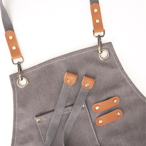 Fartuch Kuchenny Wiązany Brązowy Męski do Gotowania Kuchni ORION 68 x 74 cm