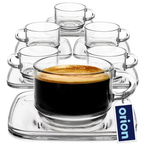 Filiżanki ze Spodkiem LAV Szklane 250 ml Przezroczyste do Zmywarki 6 szt.