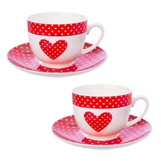 Filiżanki ze Spodkiem ORION TECKA 280 ml Porcelana do Zmywarki 2 szt.