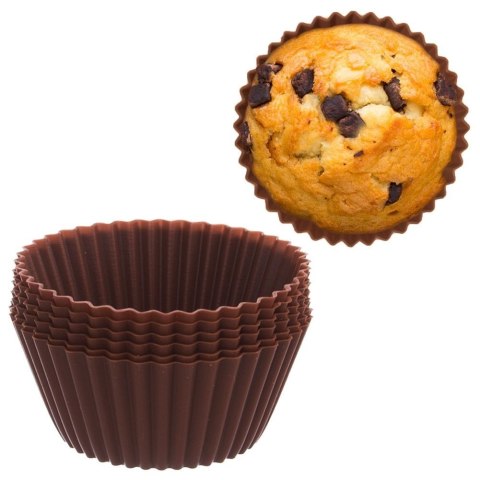 Foremki do Muffinek Silikonowe ORION SILLINIE 5,5 cm do Piekarnika 6 szt.