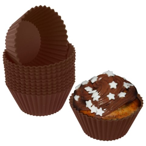 Foremki do Muffinek Silikonowe ORION SILLINIE 5,5 cm do Zmywarki 12 szt.