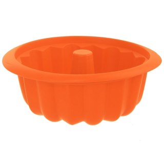 Forma do Babki Silikonowa z Kominem Pomarańczowa Solidna ORION 26 x 9,5 cm