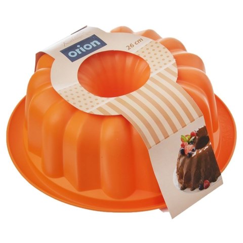 Forma do Babki Silikonowa z Kominem Pomarańczowa Solidna ORION 26 x 9,5 cm