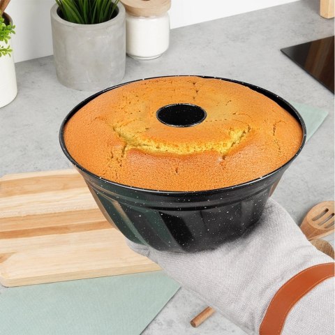 Forma do Babki VILDE Granitowa 24,5 cm Stal Węglowa z Kominem