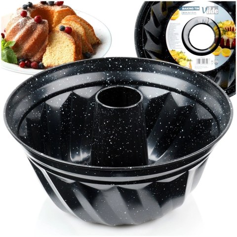 Forma do Babki VILDE Granitowa 24,5 cm Stal Węglowa z Kominem