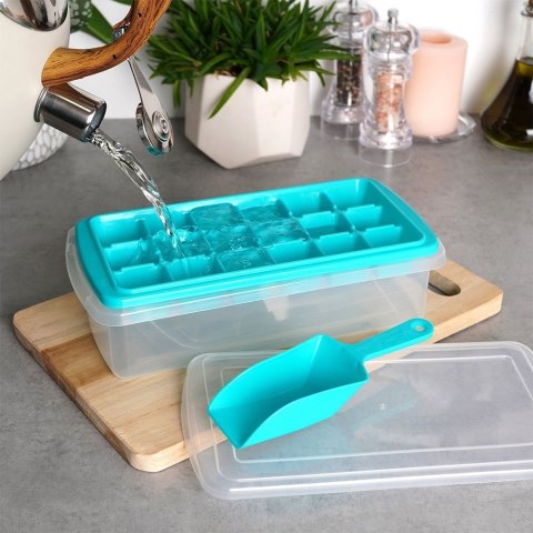 Forma do Kostek Lodu EXCELLENT Pojemnik Łopatka Silikonowe Dno 18 szt.