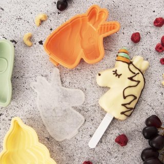 Forma do Lodów ORION Jednorożec Silikonowa z Pokrywką Patyczek do Zmywarki