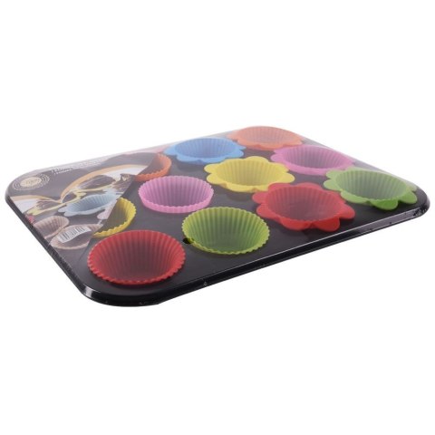 Forma do Pieczenia Muffinek Ciastek z Foremkami ORION 12 szt.